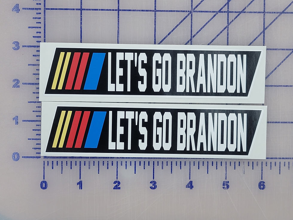 Thumbnail: Let's Go Brandon #FJB 6" vinyl sticker Save America
