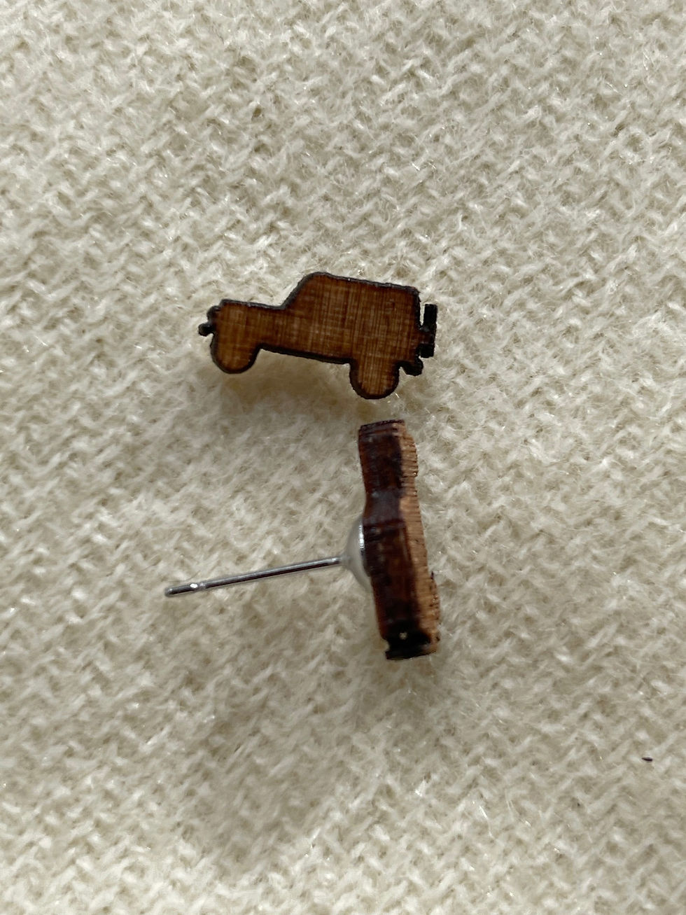Thumbnail: Offroad Jeep figures 4x4  Earrings custom design WOOD