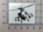 Thumbnail: Apache Helicopter 4" Reflective Vinyl sticker decal