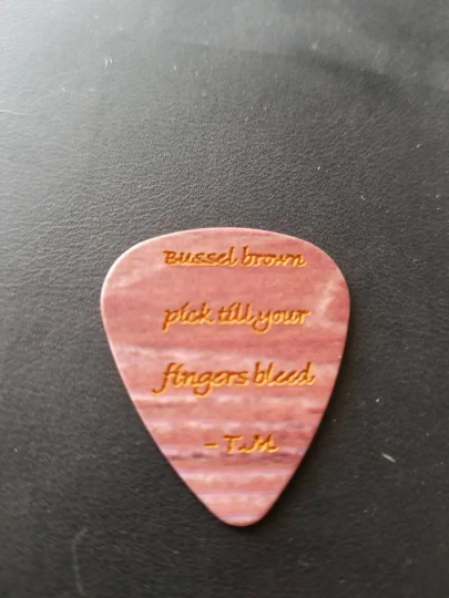 Thumbnail: Custom Engraved Wooden "Design" Guitar Pick -(Choose Wood Type and Design) -