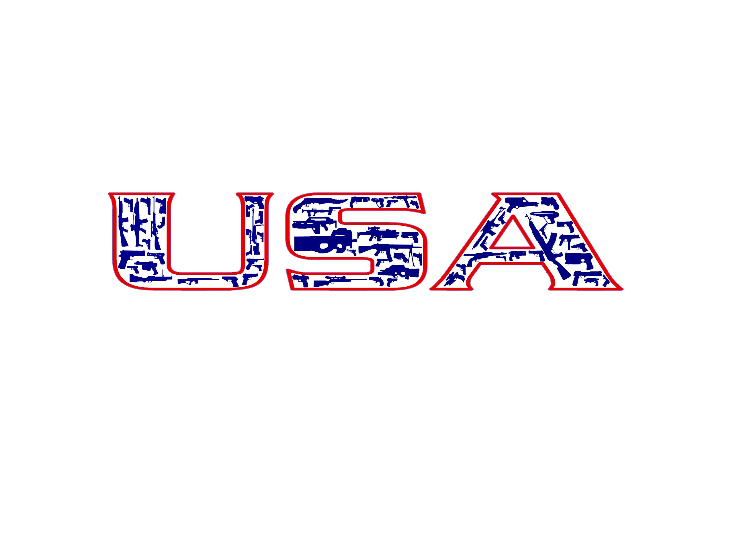 USA Guns State Gun Edition Lonestar 6" long color decal