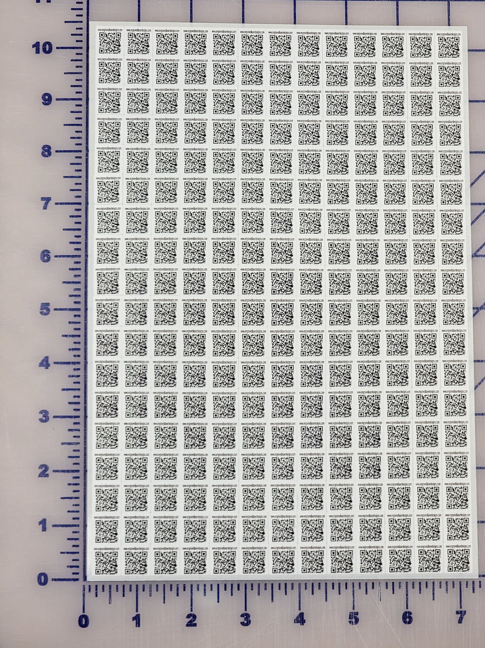 ORI Code stickers for your business.  Sheet of 234 stickers