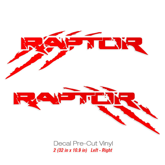 Thumbnail: Ford F-150 Raptor truck bed quarter decal set  decal set solid 2 piece set pick