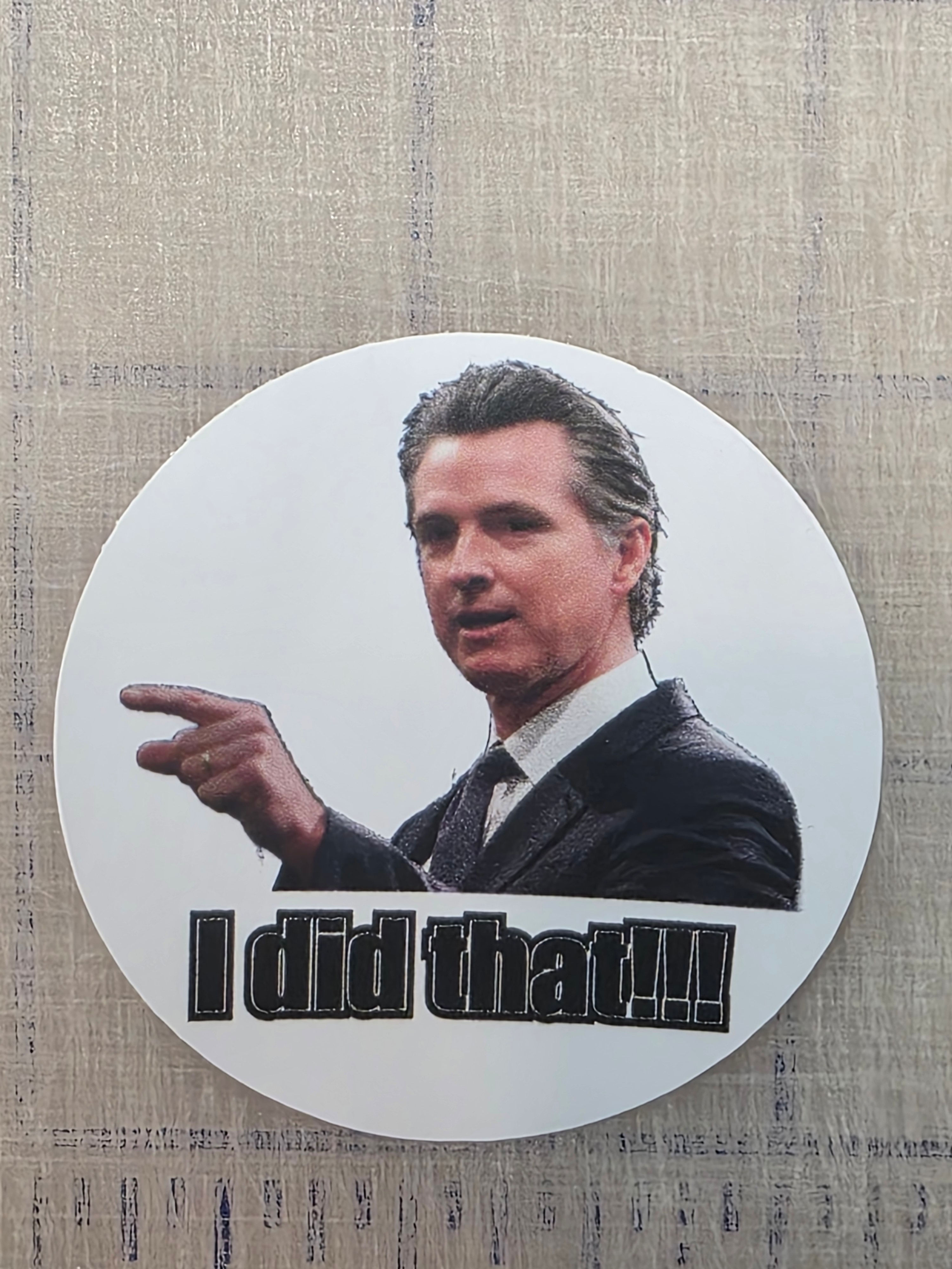 I did That Gavin Newsome Gas Crisis labels for your business 2 inch bopp cir