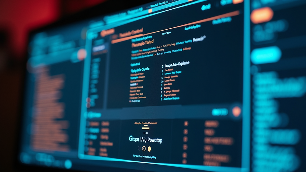 Close-up view of a computer screen showing a game server control panel