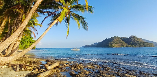 Stunning and remote desert island where we set up camp