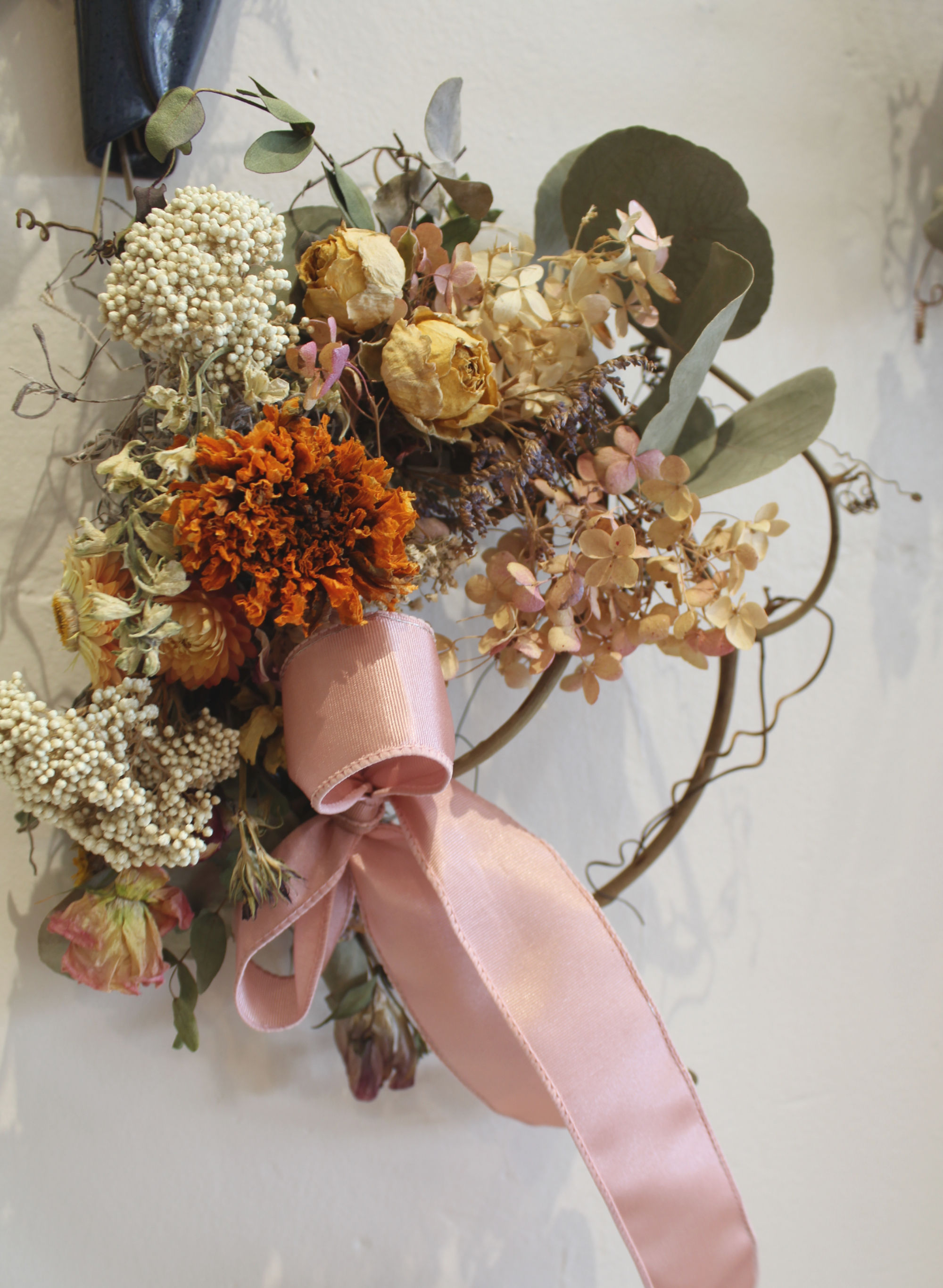 Small Vine Wreath with Bow and Floral Design