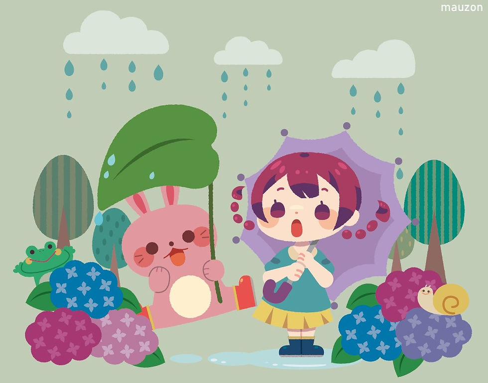 梅雨_イラスト