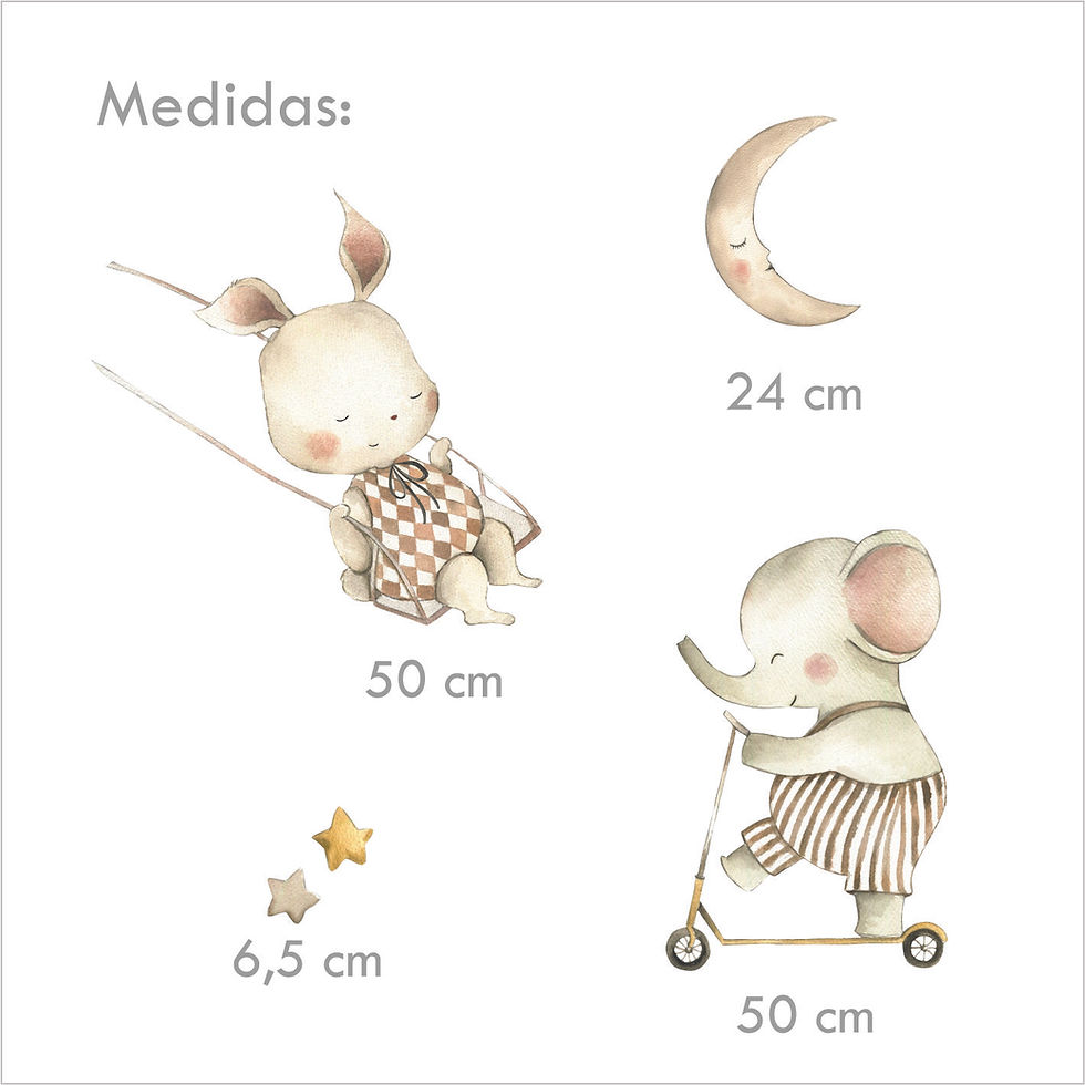 Miniatura: Conejita en columpio XL / Wall decals XL