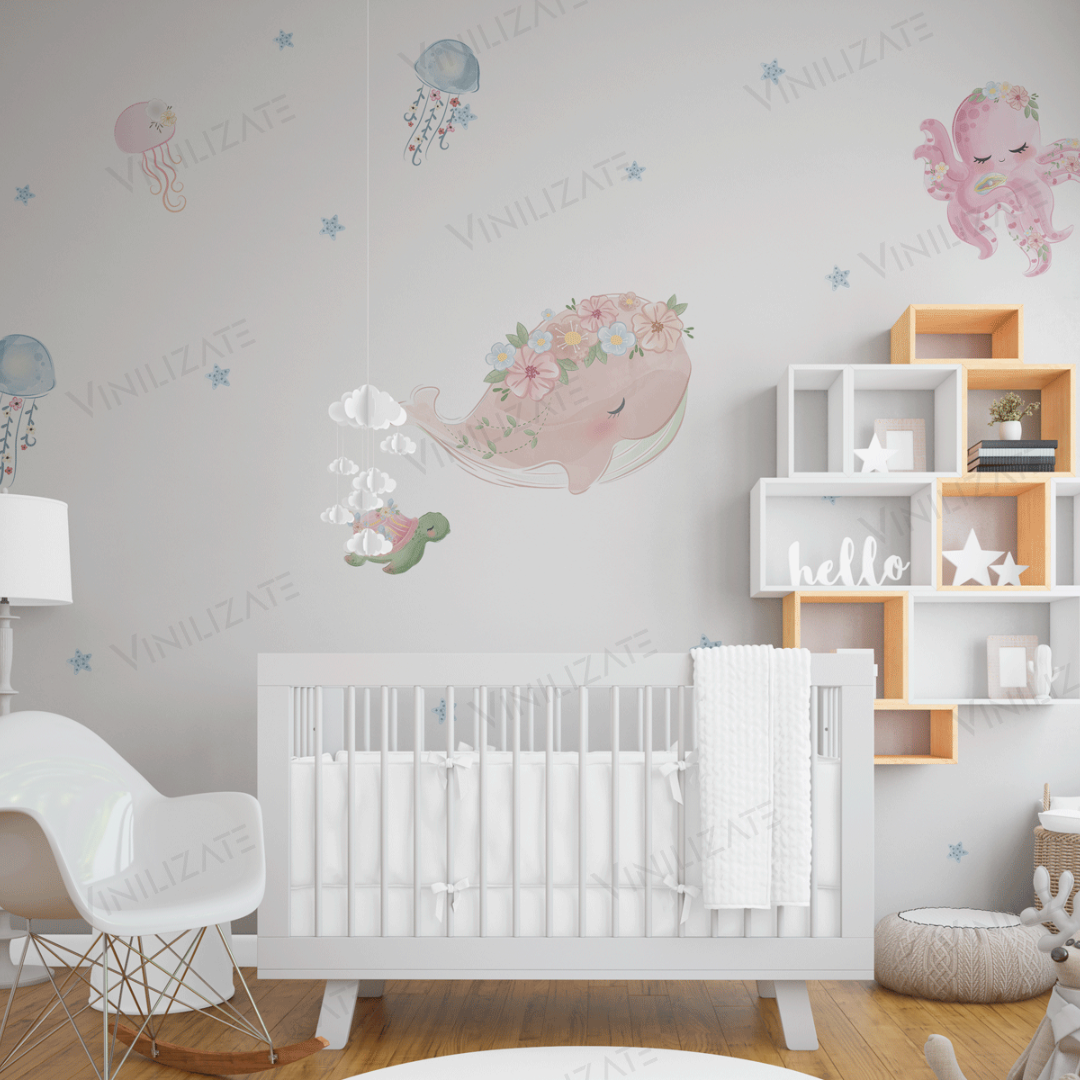 Ballenas rosadas // Wall decals XL