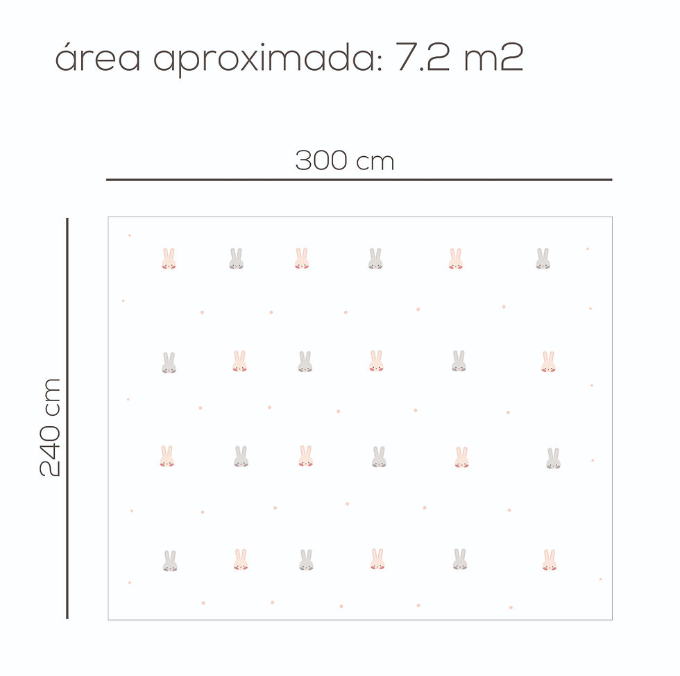 Miniatura: Pink & Gray Rabbit // Wall decals