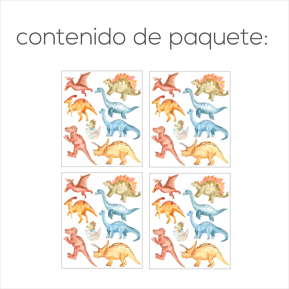 Miniatura: Vinil dinosaurios infantiles | Decoración pared bebé neutra moderna