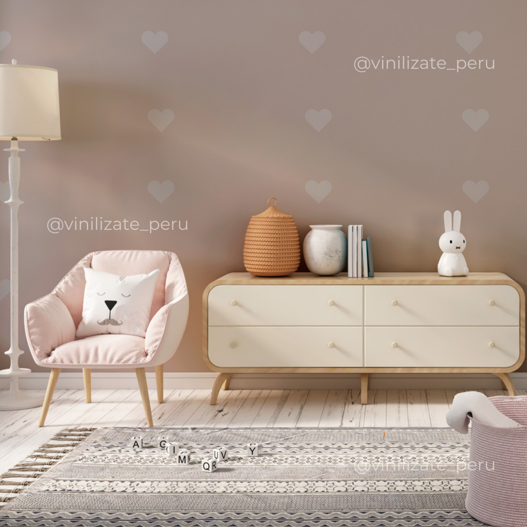 White hearts // Wall Decals