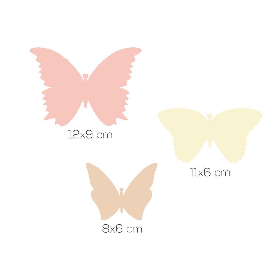 Miniatura: Vinil mariposas colores suaves | Decoración pared infantil minimalista