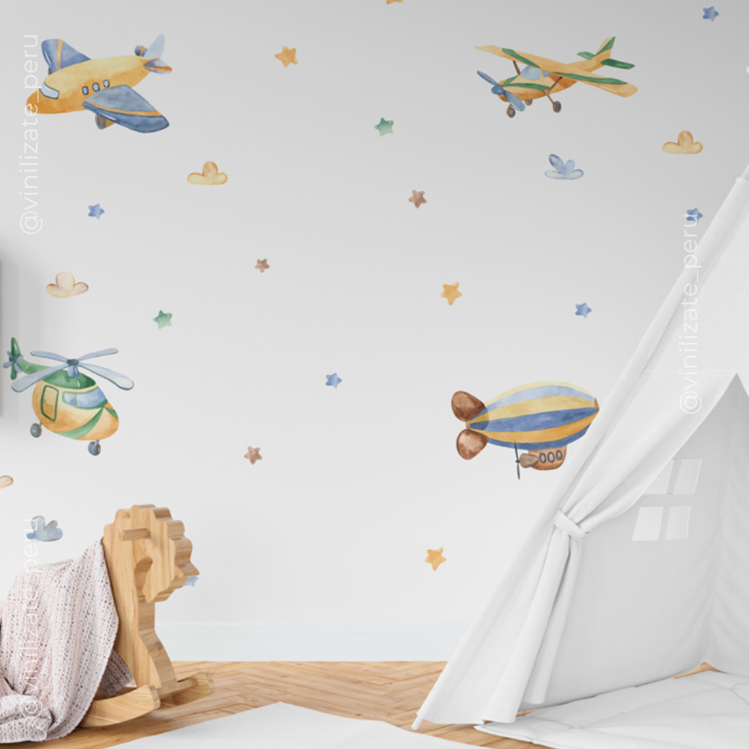 In the sky 2 // Wall decals XL