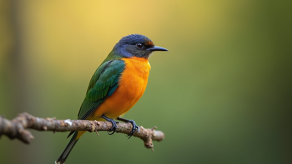 Close-up view of a colorful bird perched on a branch