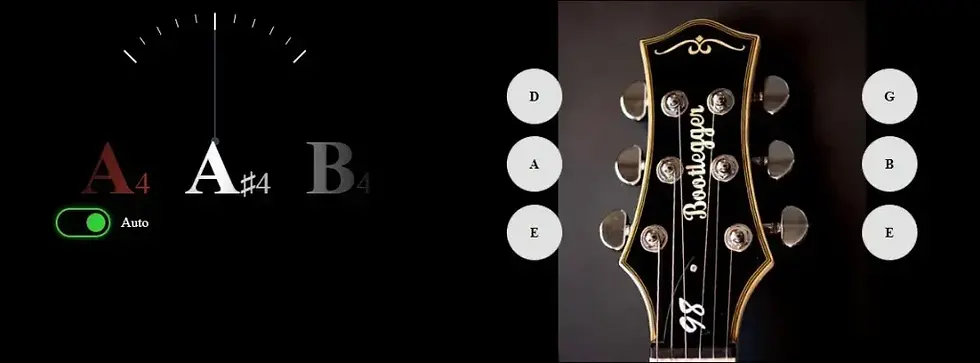 Bootlegger Guitar Online Free Guitar Tuner Interface