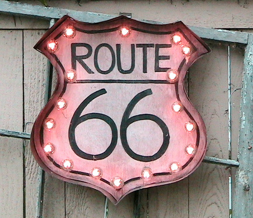 Route 66 Vintage Marquee Light Up Sign!