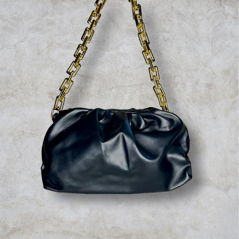 Thumbnail: Cloud Hand Bag with Thick Gold Chain 