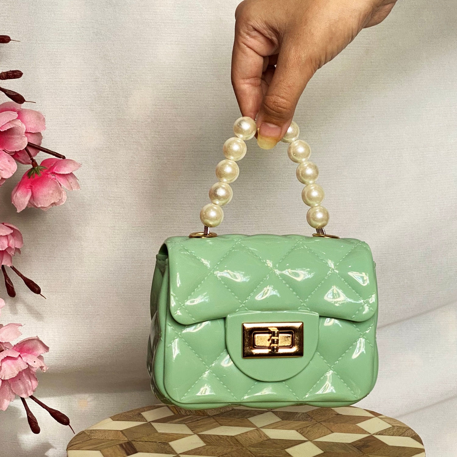 Mini Jelly Bag with Pearl Handle