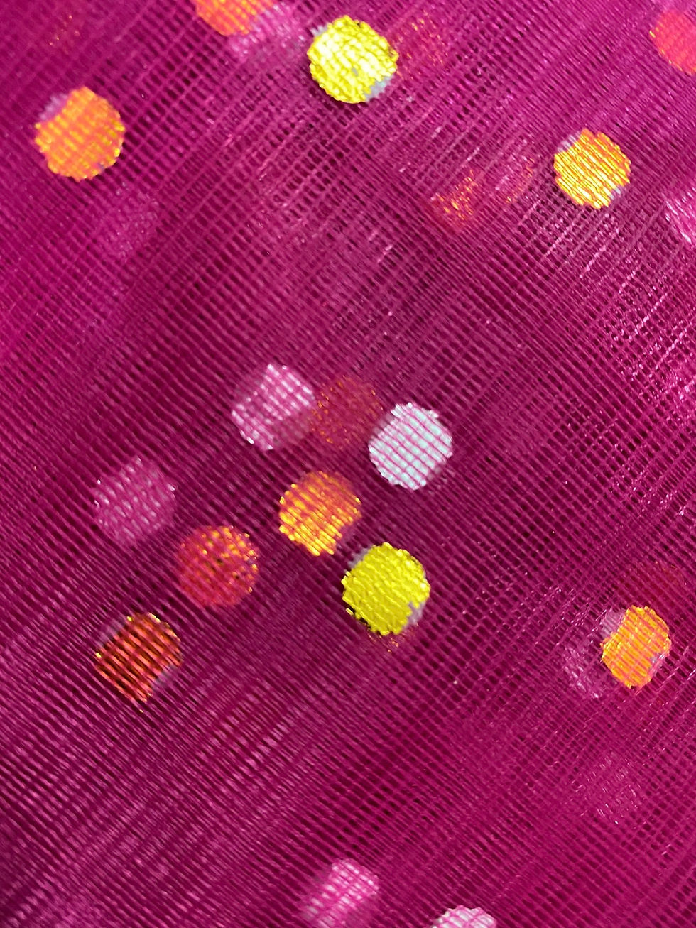 Thumbnail: Polka Dot Fancy Net Fabric