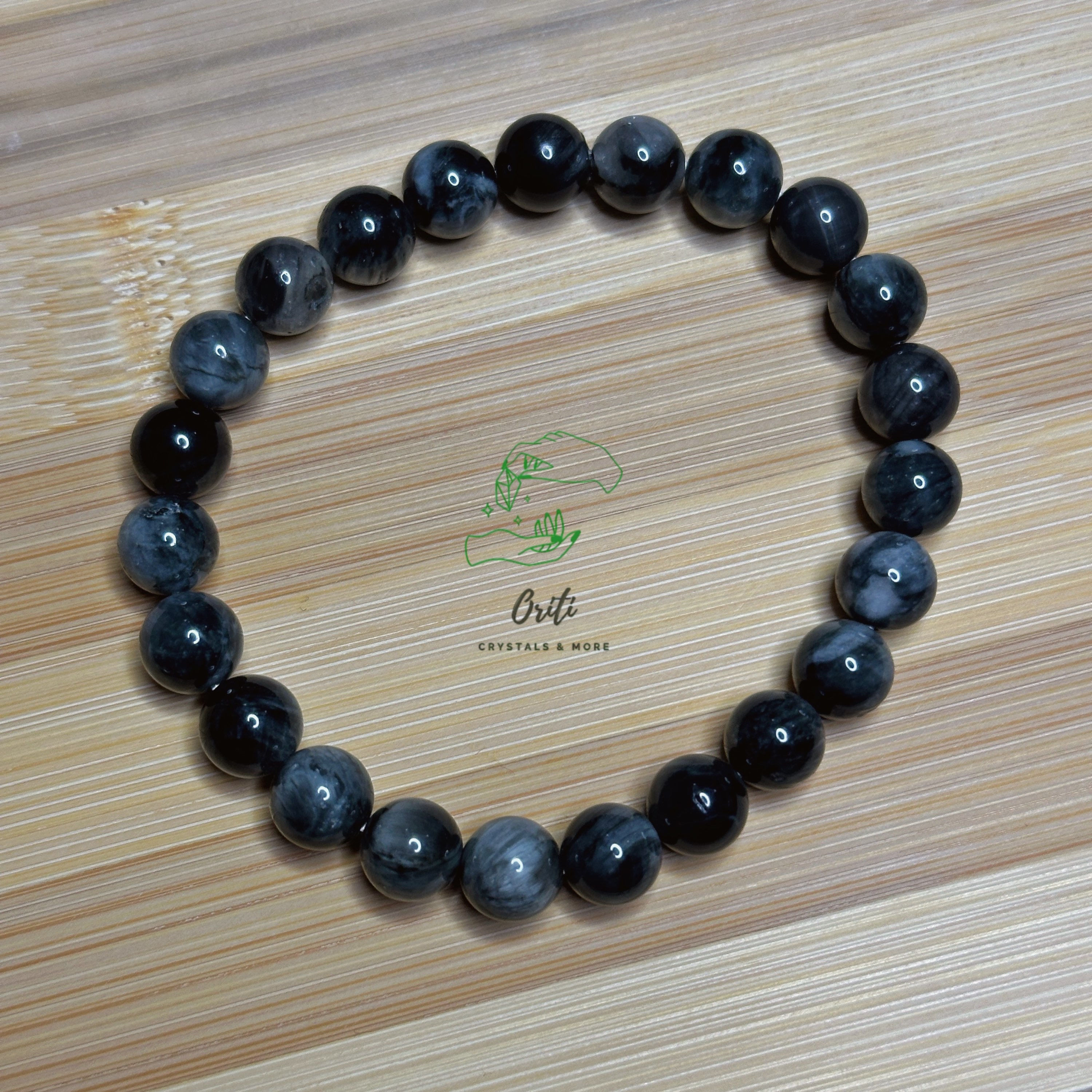 Grey Cat’s Eye Bracelet 8 mm