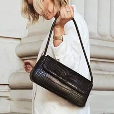 Thumbnail: Baguette Shoulder Bag (back zipper)