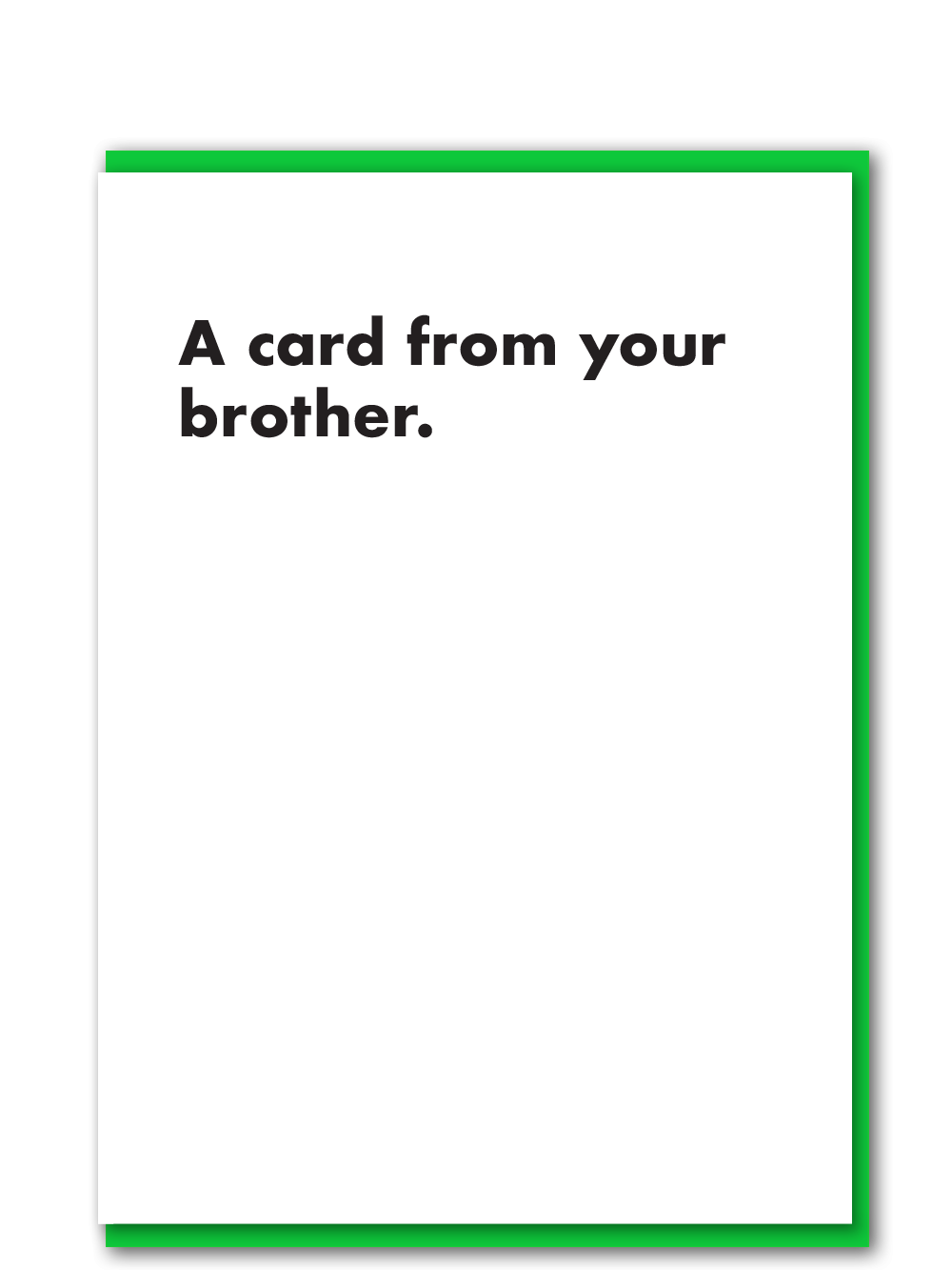 A card from your brother