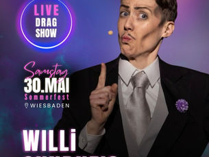 Willi als Co-Host beim CSD-Sommerfest in Wiesbaden