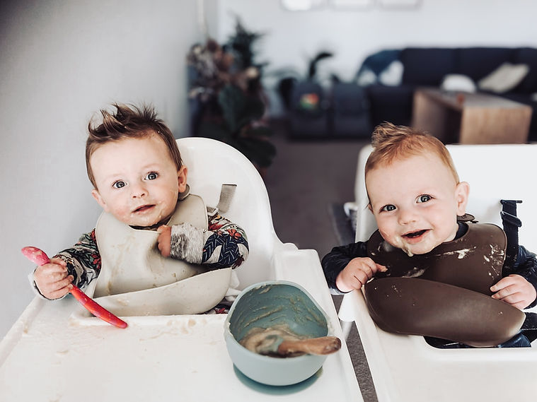 Harry & Locky starting solids.jpg