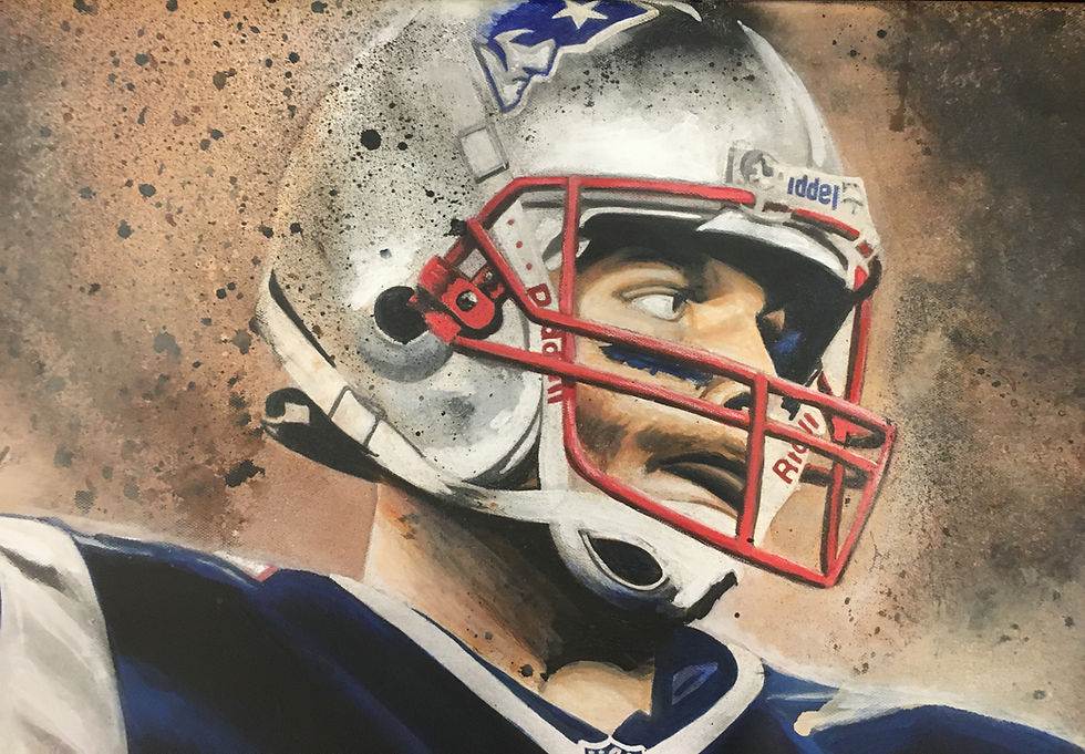 Thumbnail: Tom Brady "THE STORM" "Hand Painted" ORIGINAL Artwork canvas 30"x24"