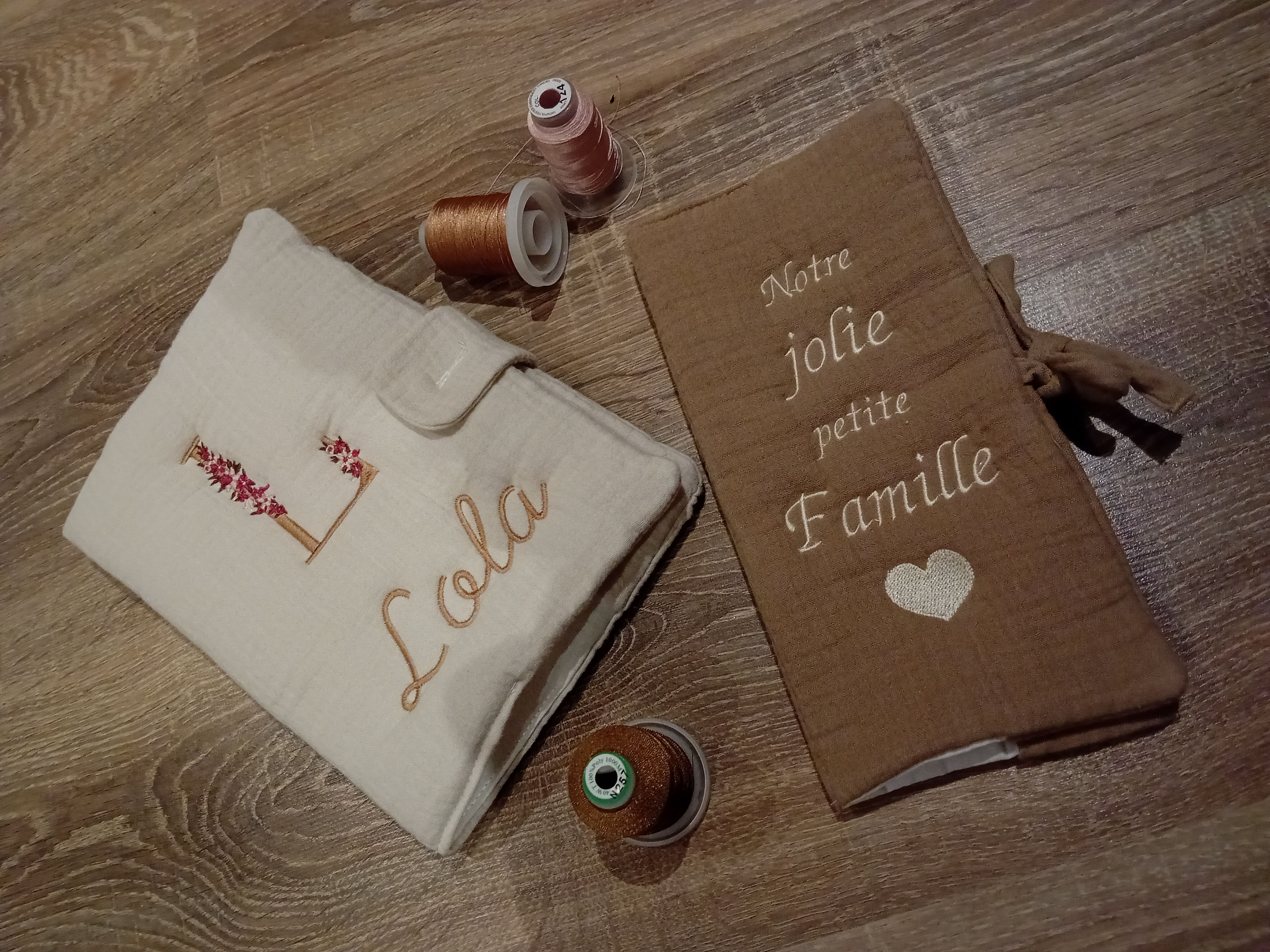 Protège livret de famille Marron