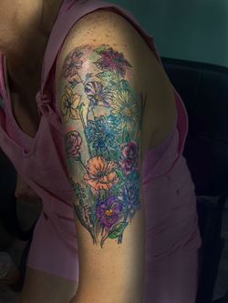 watercolor wildflower burst