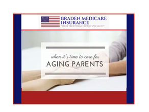 Picture of Braden Medicare Insurance' Poster "When it's time to care for Aging Parents" Poster