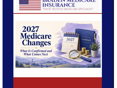 Braden Medicare Insurance's 2027 Medicare Changes Poster
