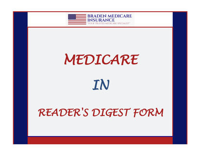 Braden Medicare' "Medicare In Reader's Digest Form" Poster
