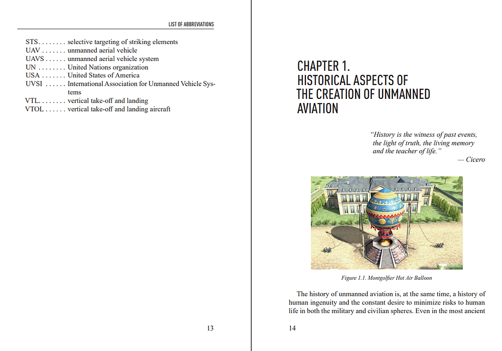 Прев'ю: Dr. O. Sieliukov. Basics of unmanned aviation applications. Навч. вид.