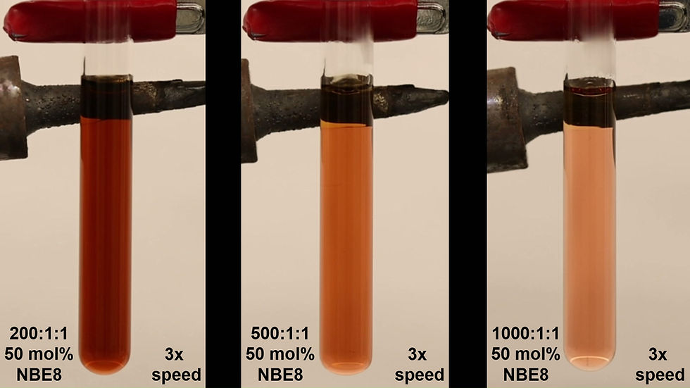 Frontal Polymerization at different loadings