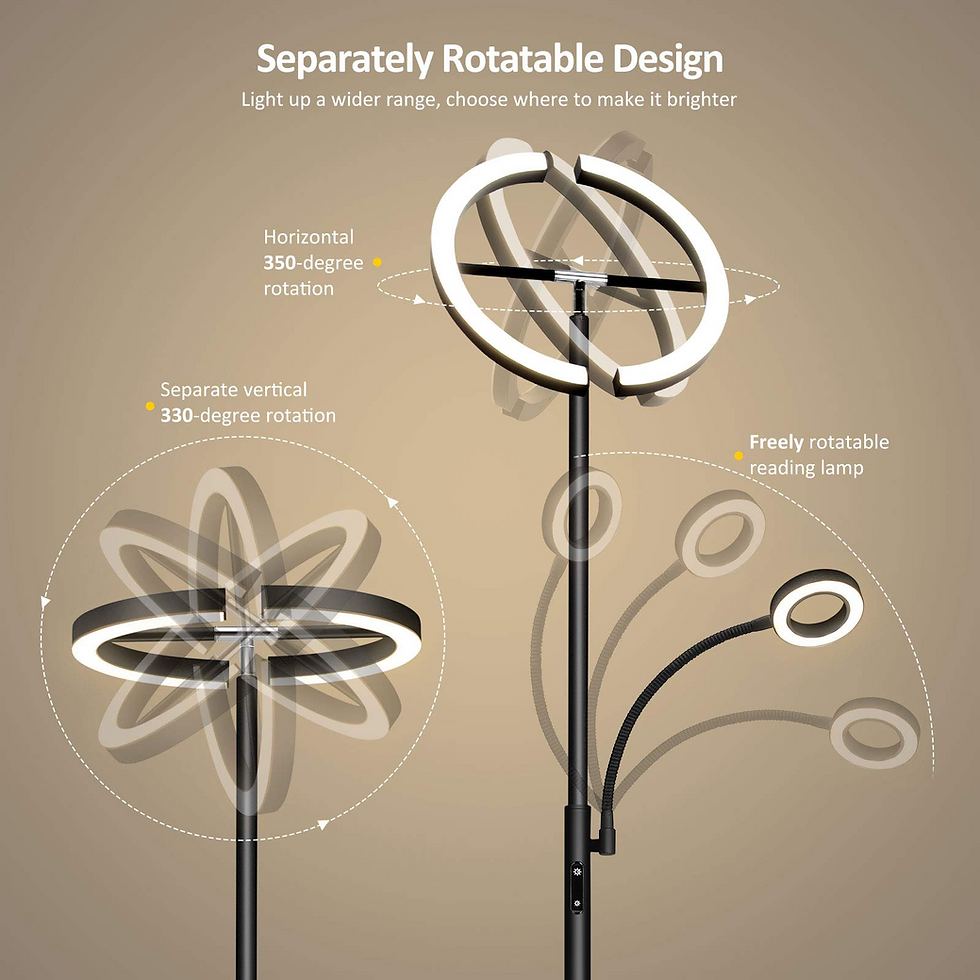 Miniatura: FIMEI Split Floor Lamp, Modern Bright LED Rotatable Floor Lamp with Reading Ligh