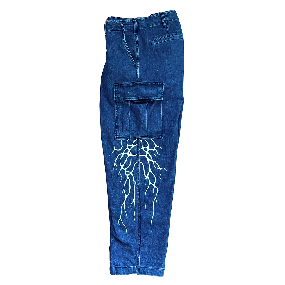 Miniatura: Painted Cargo Denim Pants