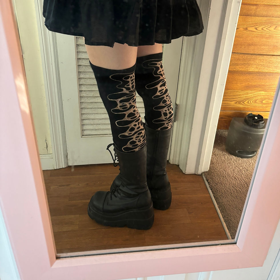 Thumbnail: Bleached Thigh High Socks