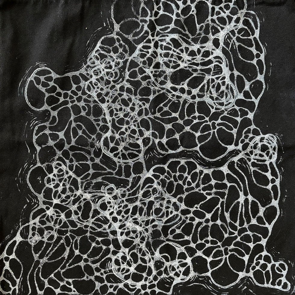 Thumbnail: Black and White Sea Foam Tote