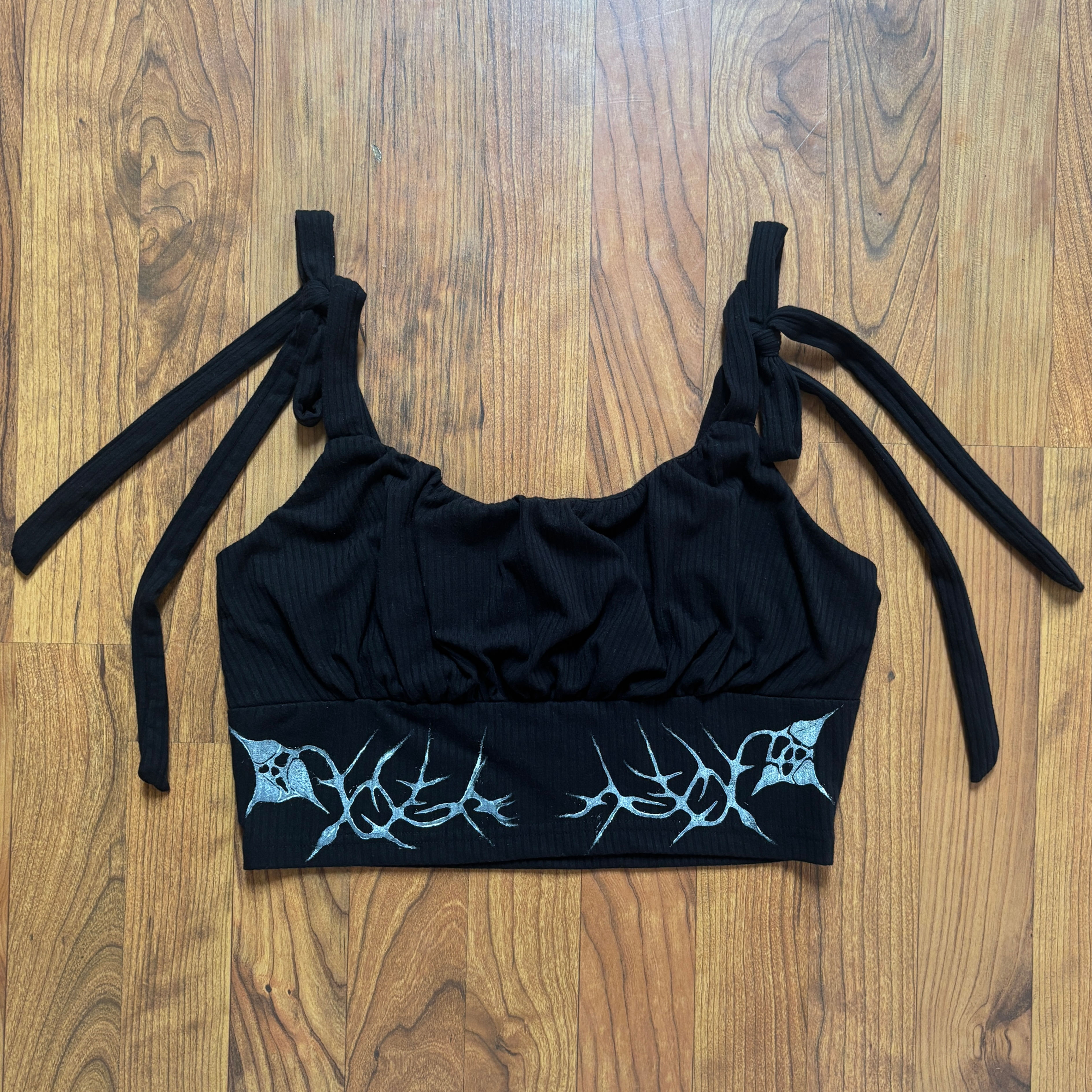 Thorny Tie-Strap Cropped Tank