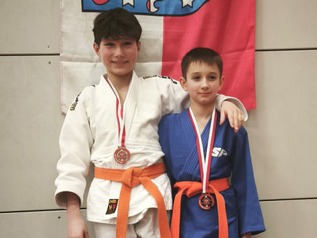 Bronzemedaillen für Judoteufel Adrian Schieck und Vladyslav Rudenko (u13) beim Saalfelder Pokalturnier