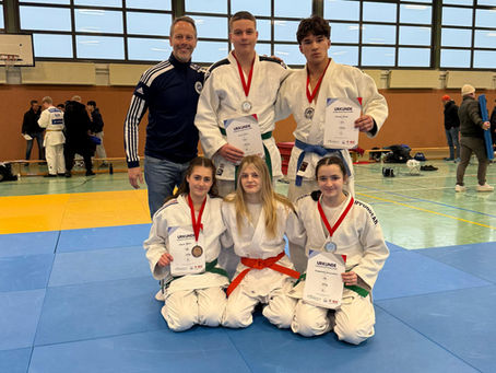 Silbermedaille für die Judoteufel des GSC 67 e.V. Anasstasia Khitarishvili, Ronald Gebel und Leon Weit 