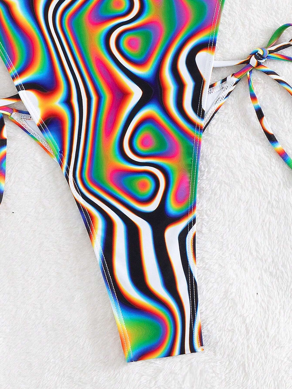 Thumbnail: Swim Summer Beach Allover Print Halter One Piece Swimsuit
