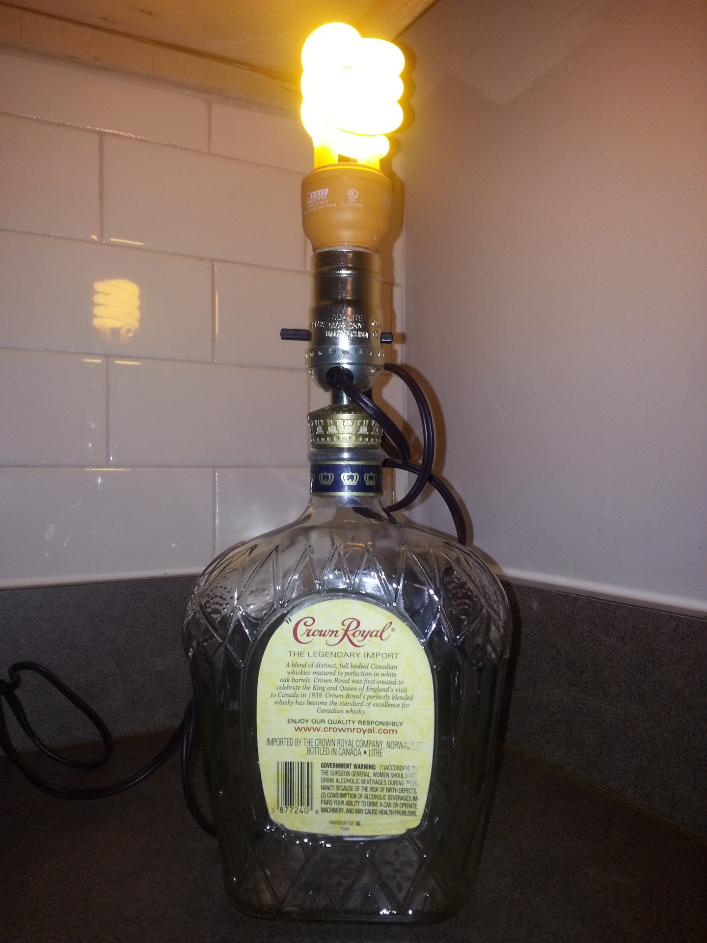 CROWN ROYAL WHISKEY LAMP