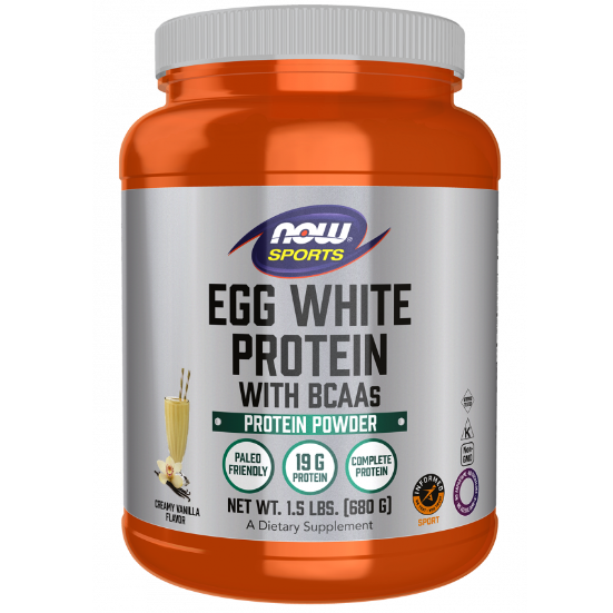EGG WHITE PROTEIN WITH BCAAs CREAMY VANILLA FLAVOR