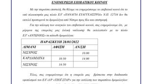 ΔΕΛΤΙΟ ΤΥΠΟΥ - ΕΝΗΜΕΡΩΣΗ ΕΠΙΒΑΤΙΚΟΥ ΚΟΙΝΟΥ