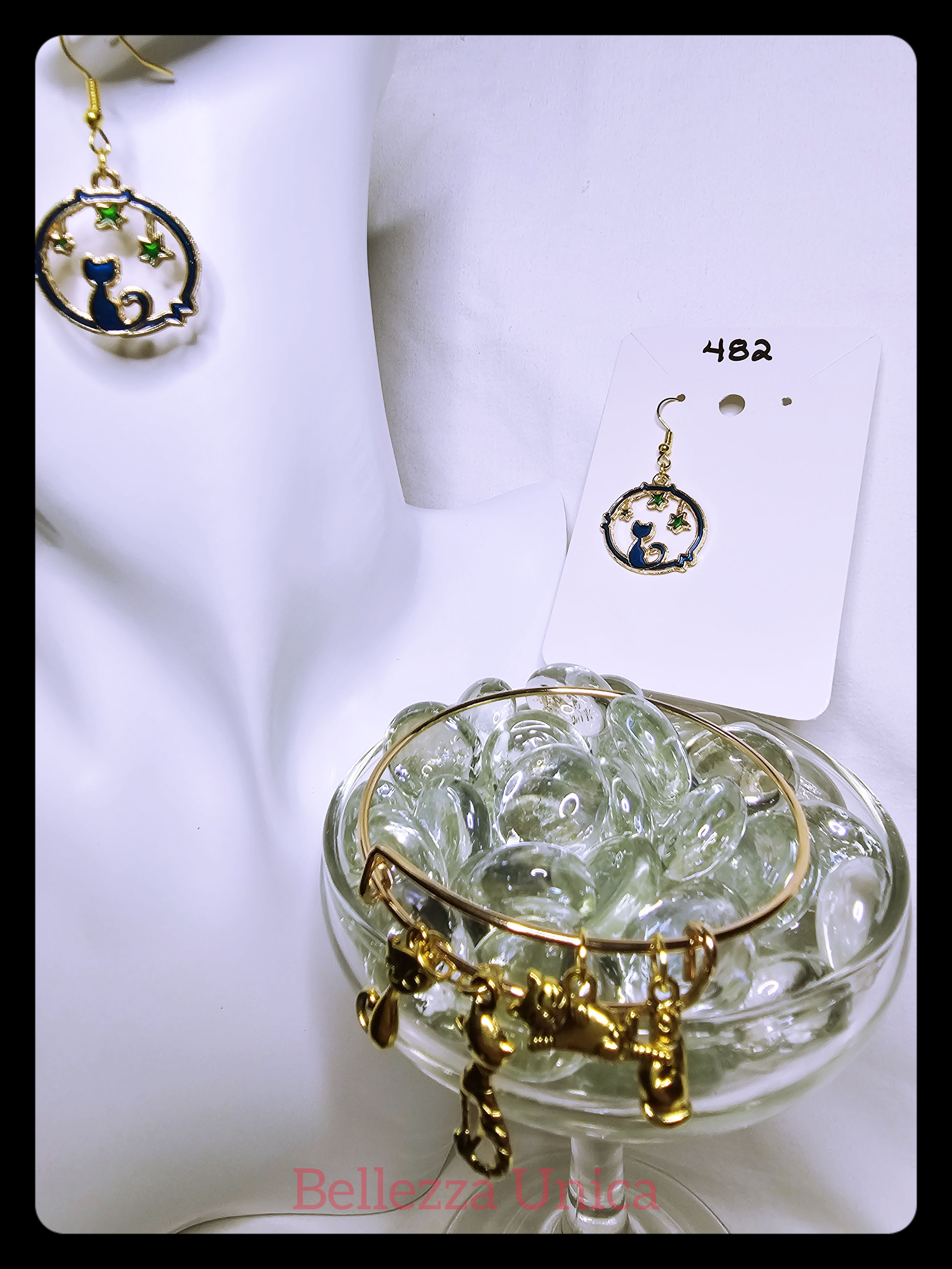 Earrings & Bracelet: Cats